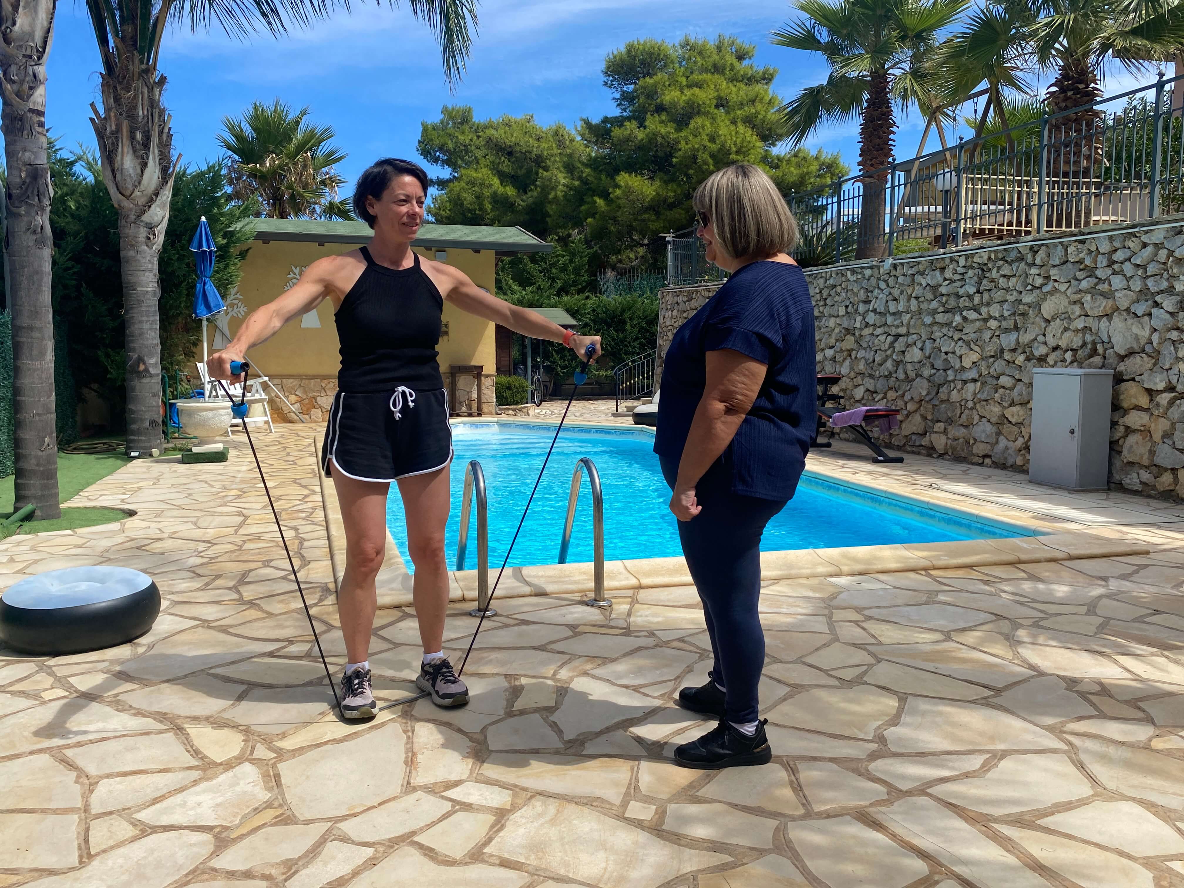 Assisted band exercise